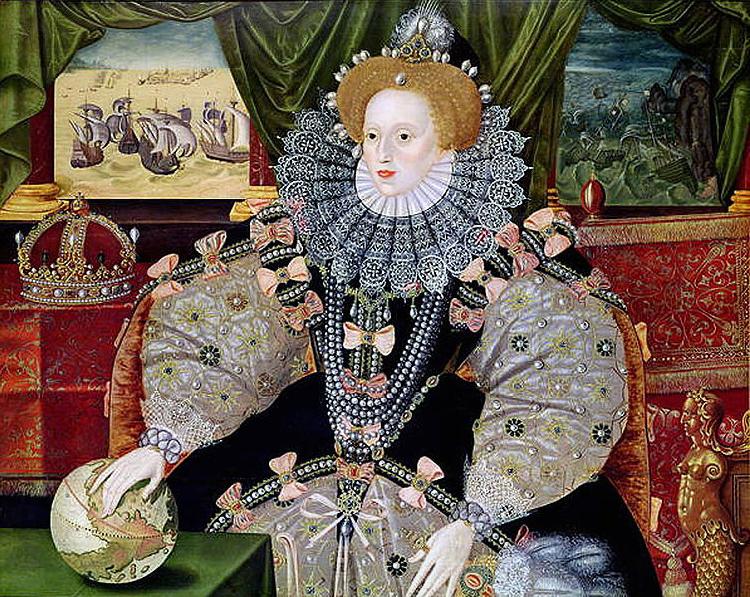 george gower Elizabeth I of England, the Armada Portrait oil painting picture